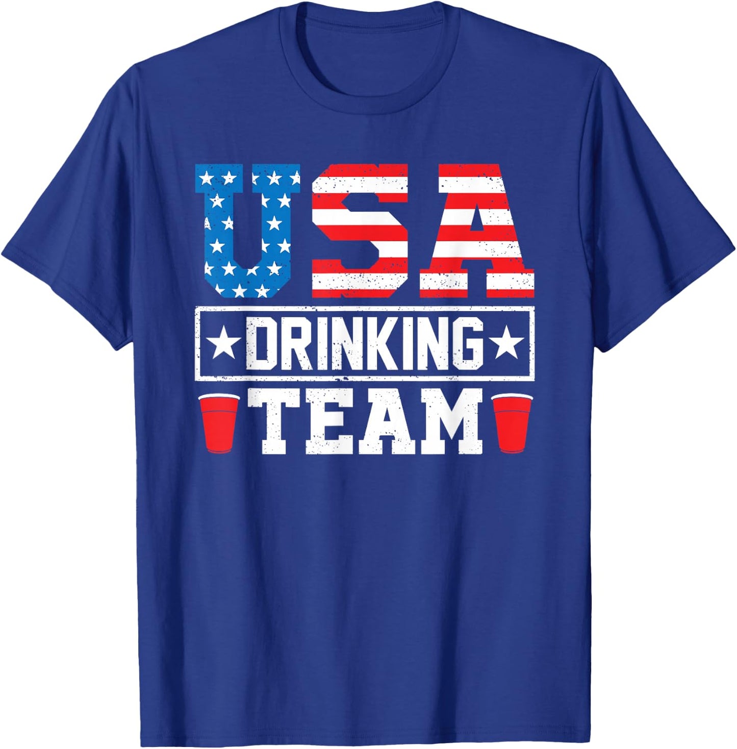 USA Drinking Team Funny Drinking Beer Lover T-Shirt - T-Shirt | Royal
