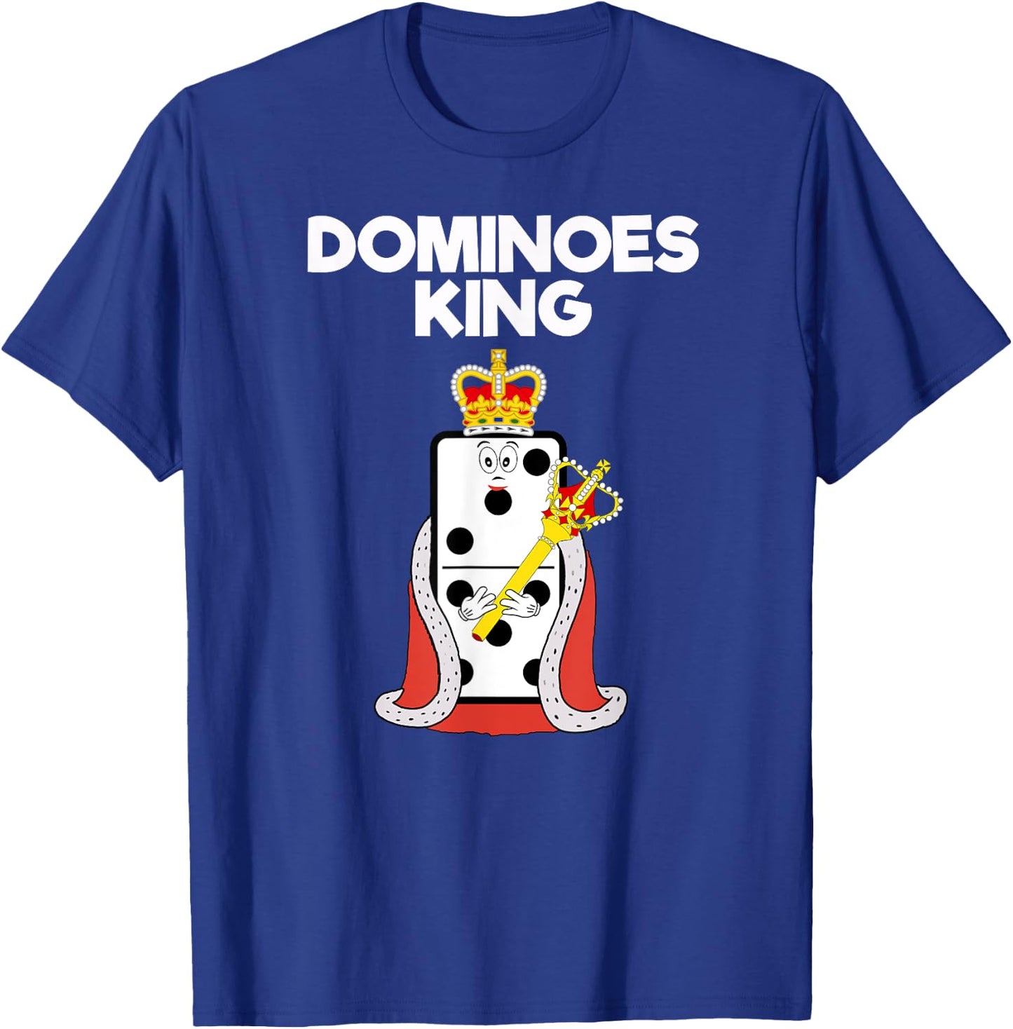 Dominoes - Funny Dominoes King T-Shirt - T-Shirt | Royal