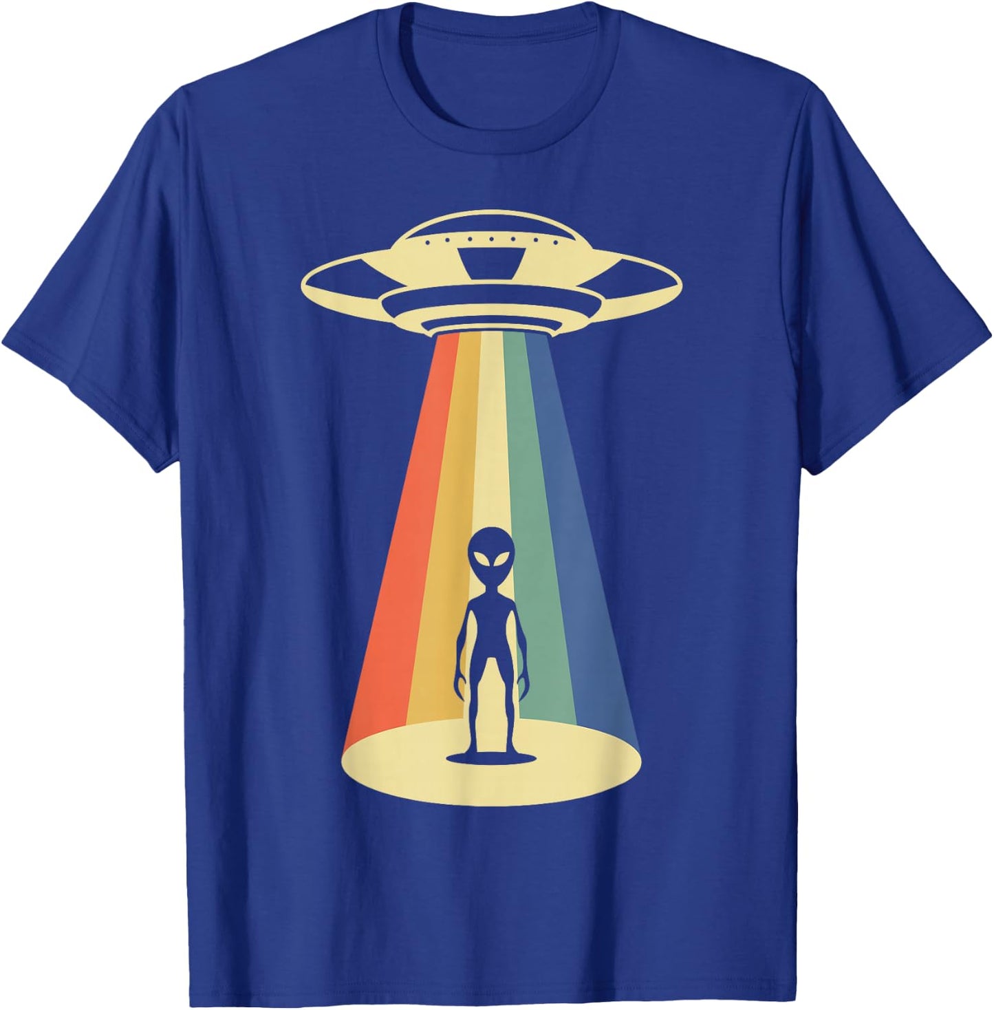 UFO Abduction - Alien Abduction Vintage Aliens Lover T-Shirt - T-Shirt | Royal