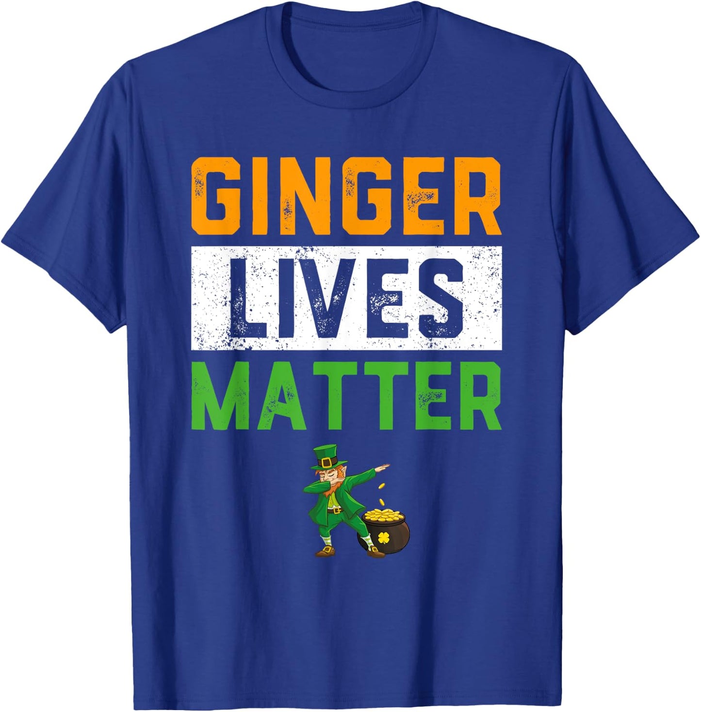 Ginger Lives Matter Shirt Kids Funny Dabbing St Patricks Day T-Shirt - T-Shirt | Royal