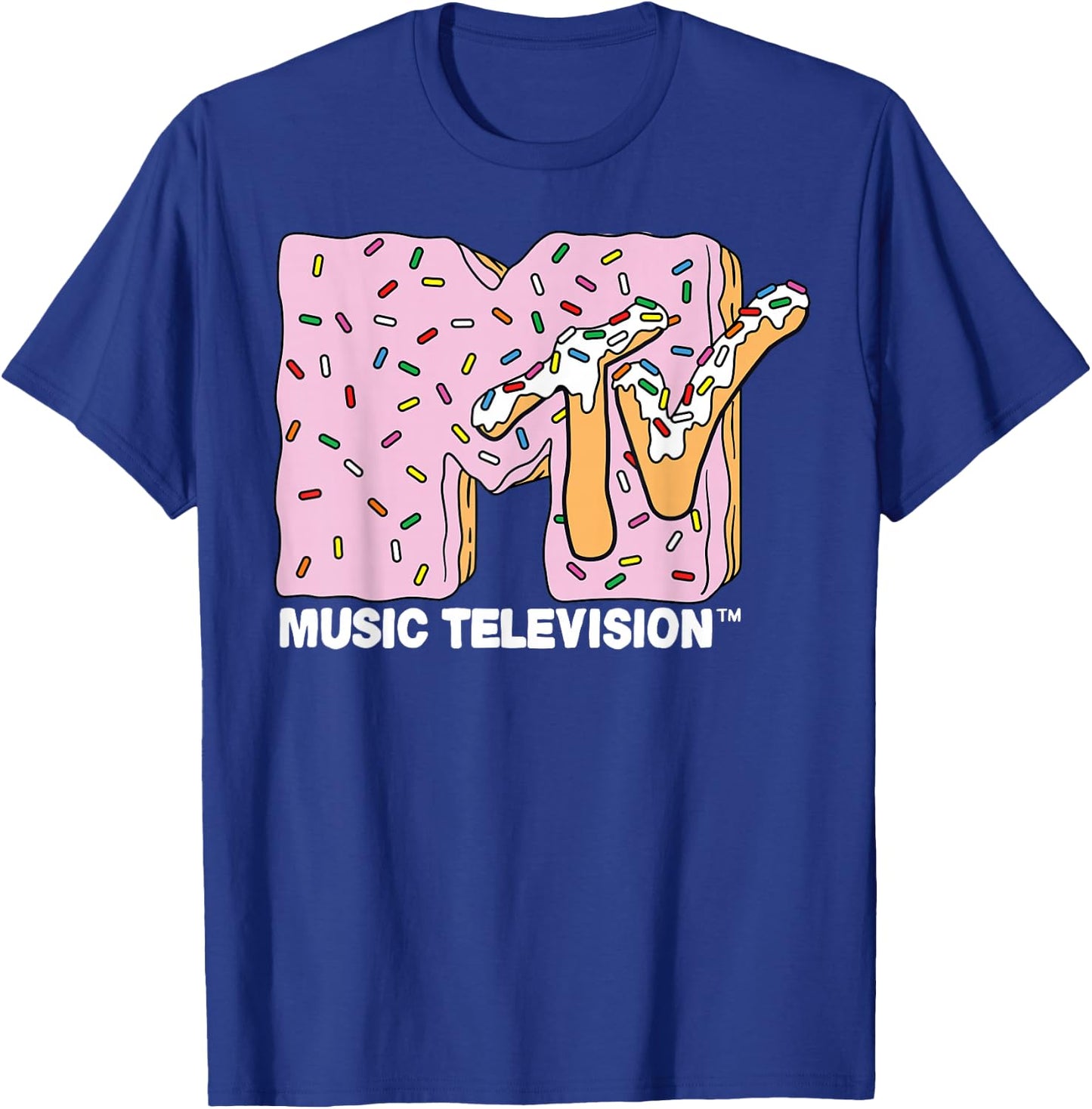 MTV Pink Frosting Doughnut Logo Small T-Shirt - T-Shirt | Royal