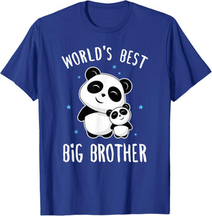 World's Best Big Brother - Cute Panda Pandas Siblings Family T-Shirt - T-Shirt | Royal