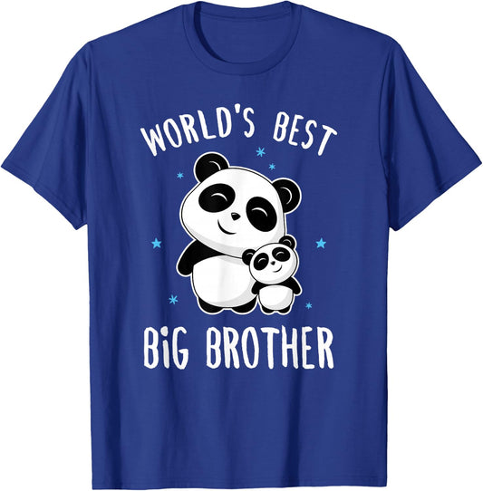 World's Best Big Brother - Cute Panda Pandas Siblings Family T-Shirt - T-Shirt | Royal