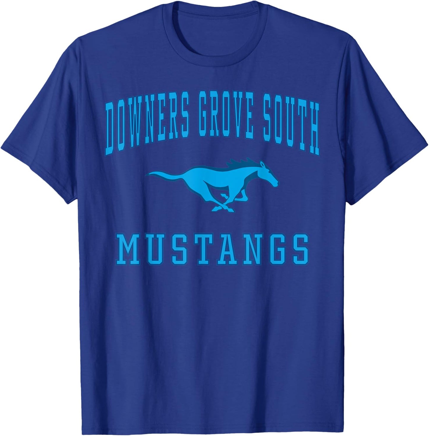Downers Grove South High School Mustangs C1 T-Shirt - T-Shirt | Royal