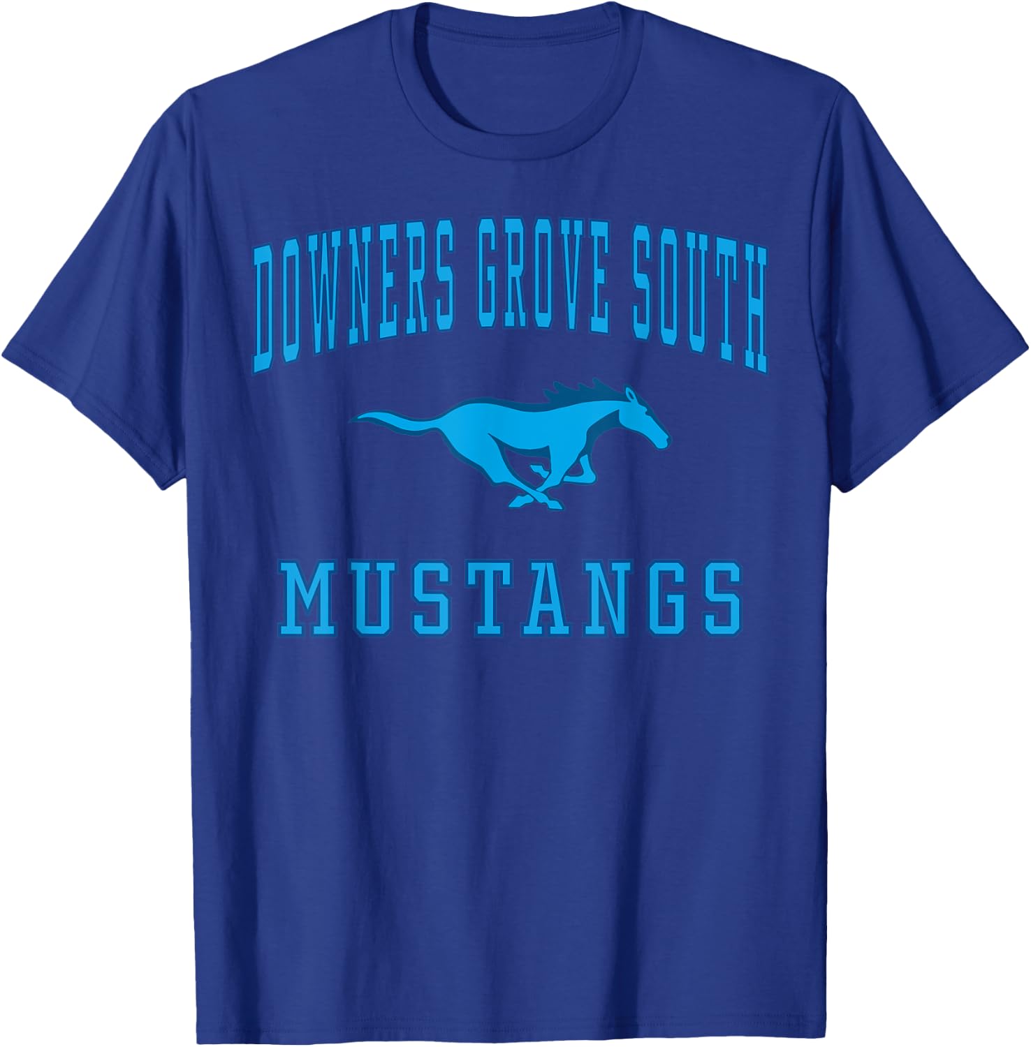 Downers Grove South High School Mustangs C1 T-Shirt - T-Shirt | Royal