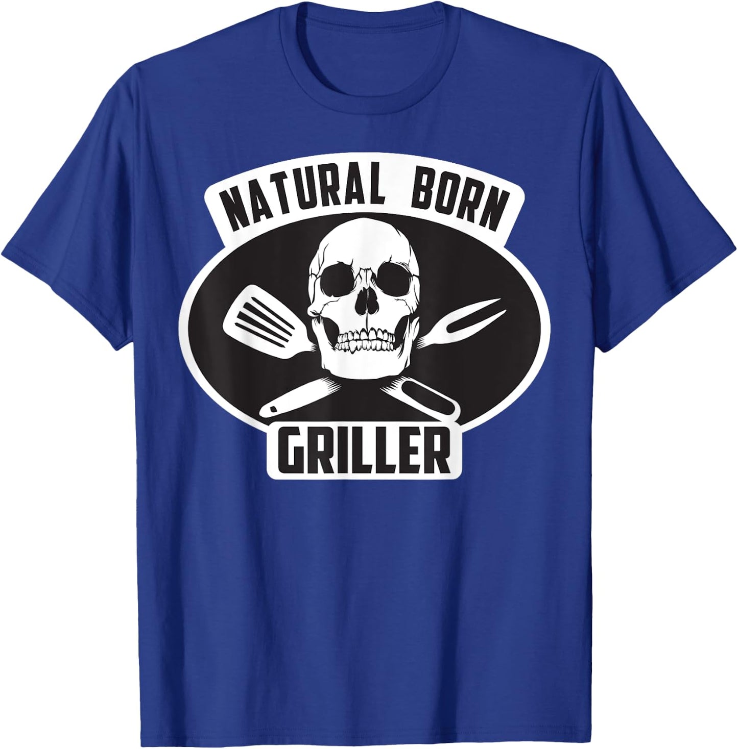 Cool Natural Born Griller BBQ Gift Grill Master T-Shirt - T-Shirt | Royal