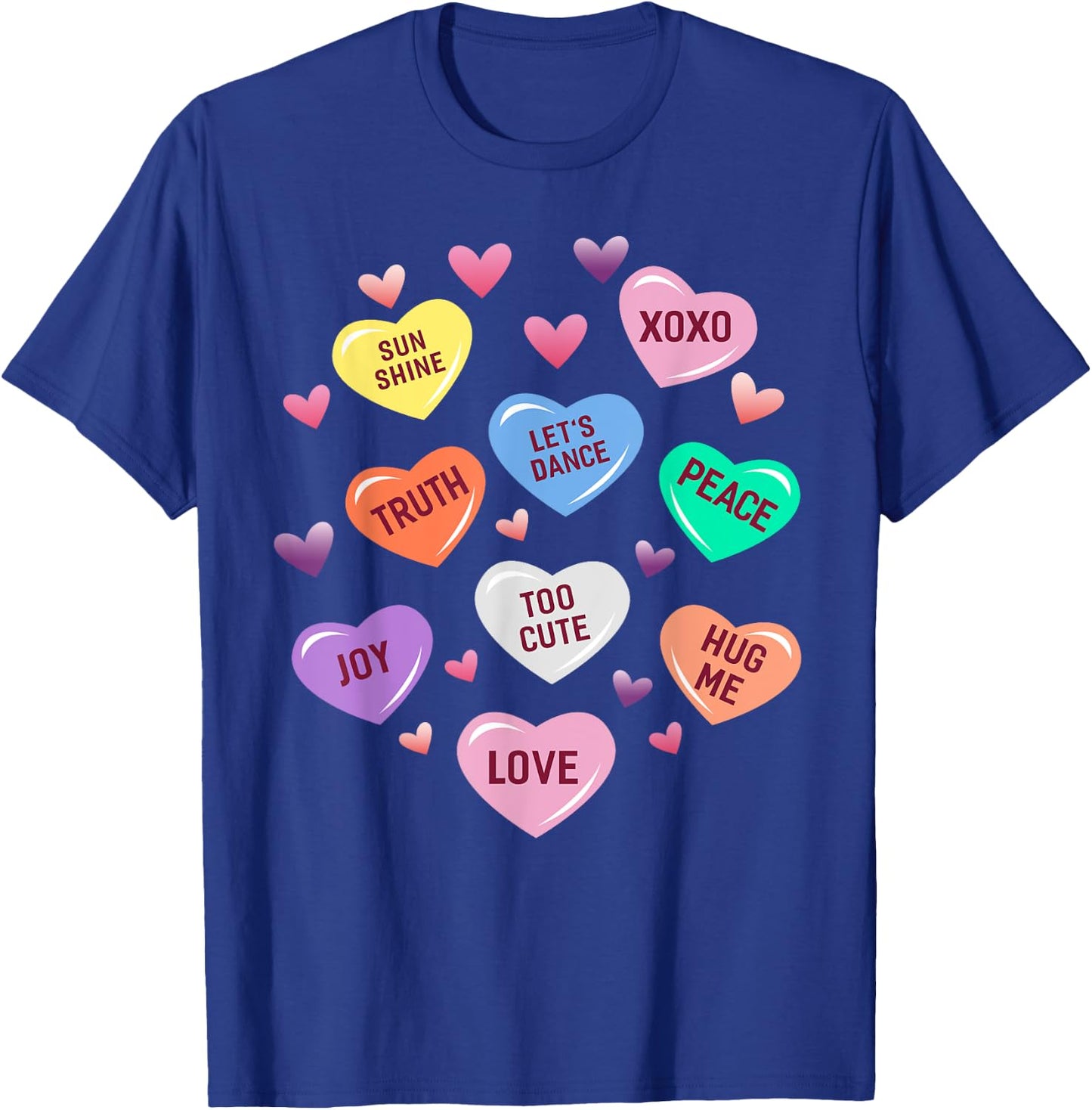 Valentine's Day Heart Candy Design Woman & Kids T-Shirt - T-Shirt | Royal