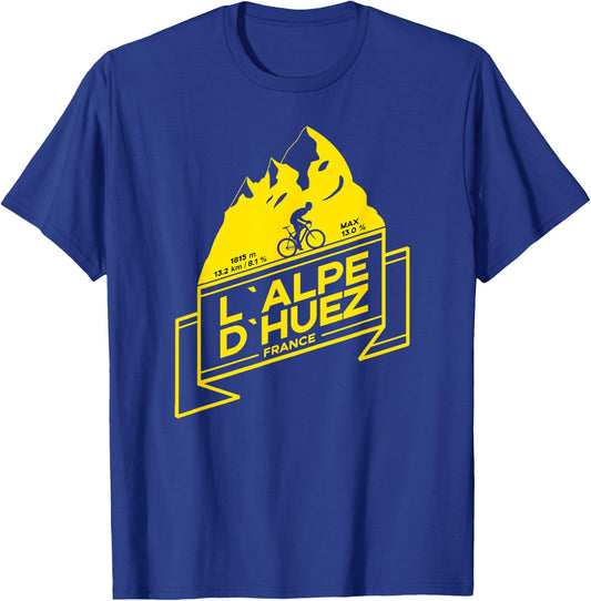 L'Alpe D'Huez Road Cycling Mountain Climb Shirt T-Shirt - T-Shirt | Royal