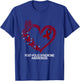 Post-Polio Syndrome Awareness Heart Post-Polio Syndrome T-Shirt - T-Shirt | Royal