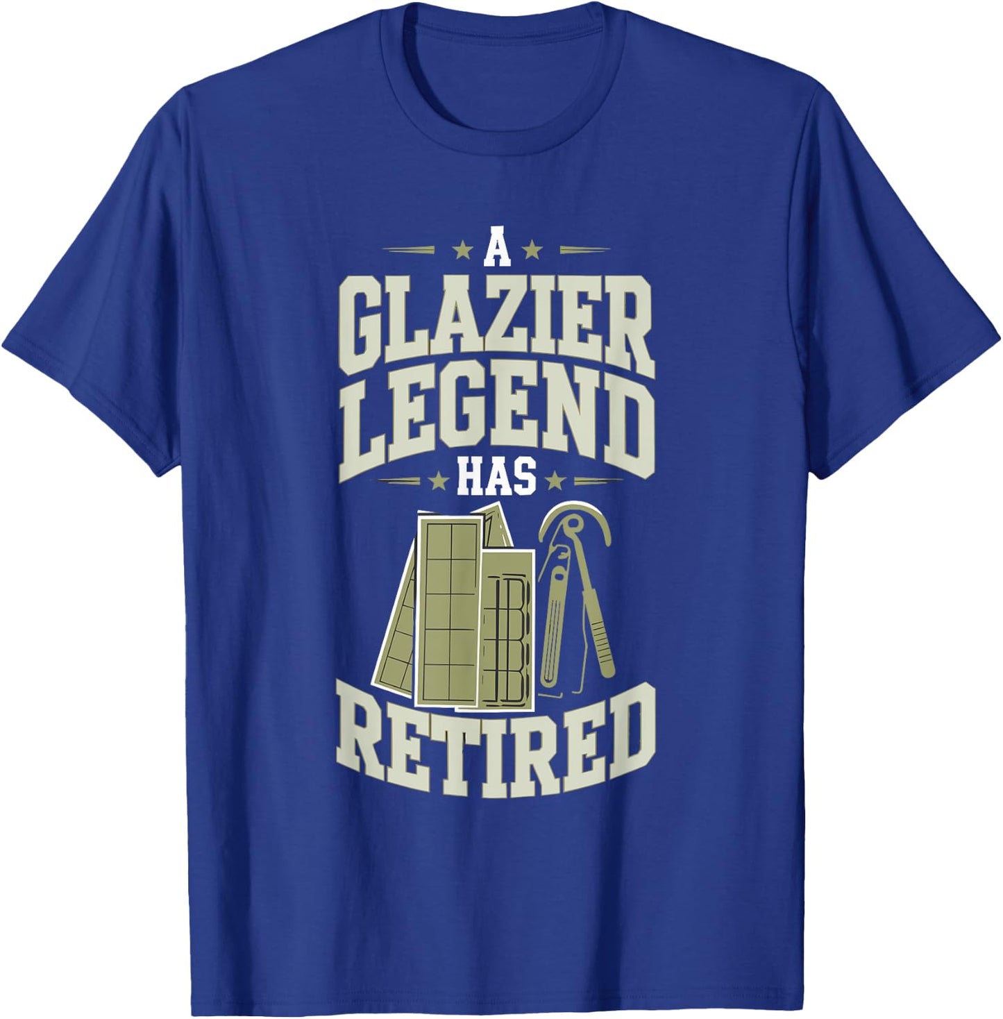 Retirement Legend Has Retired Glazier T-Shirt - T-Shirt | Royal