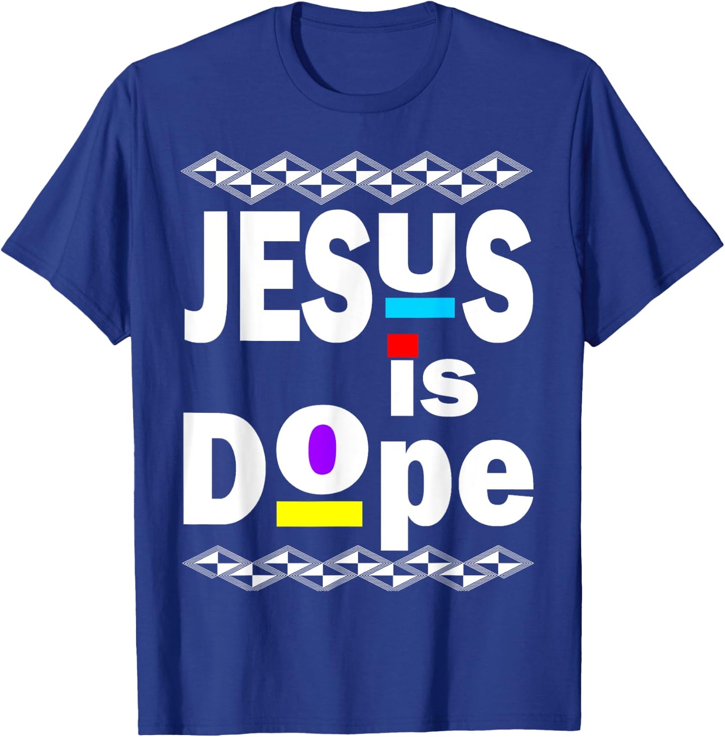 Jesus Is Dope Hip Hop 90s Inspired Afro Design for Christian T-Shirt - T-Shirt | Royal
