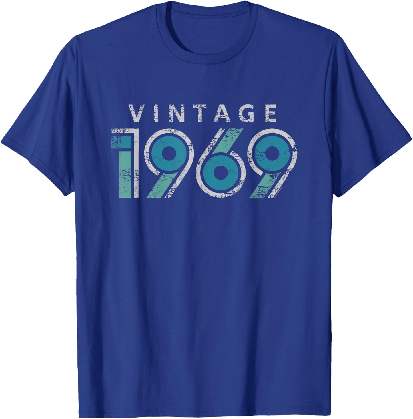 Vintage 1969 51st Birthday Gift Women's Men's Grunge Retro T-Shirt - T-Shirt | Royal