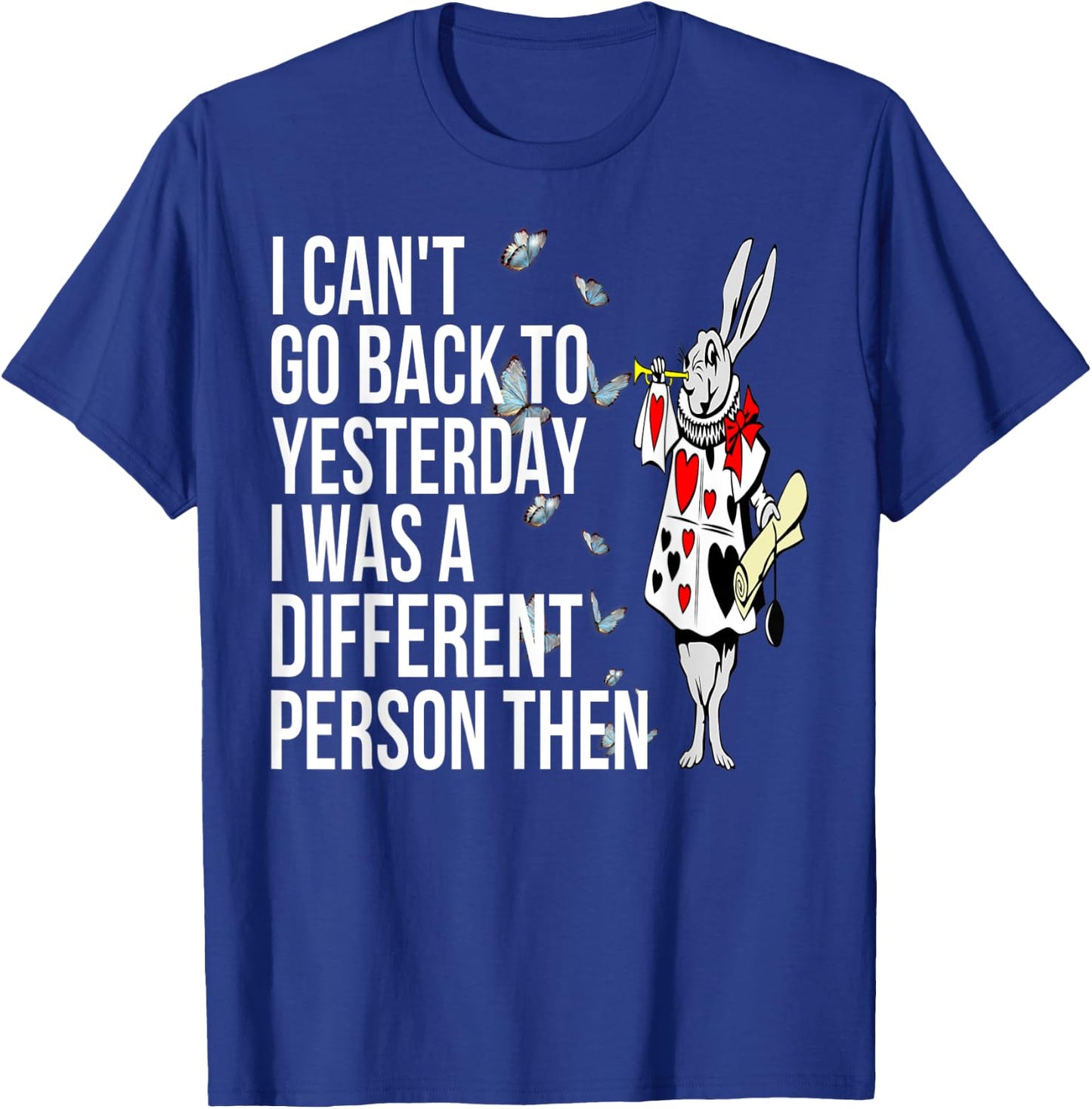 WHITE RABBIT Alice in Wonderland-Men Women Kids T Shirt T-Shirt - T-Shirt | Royal