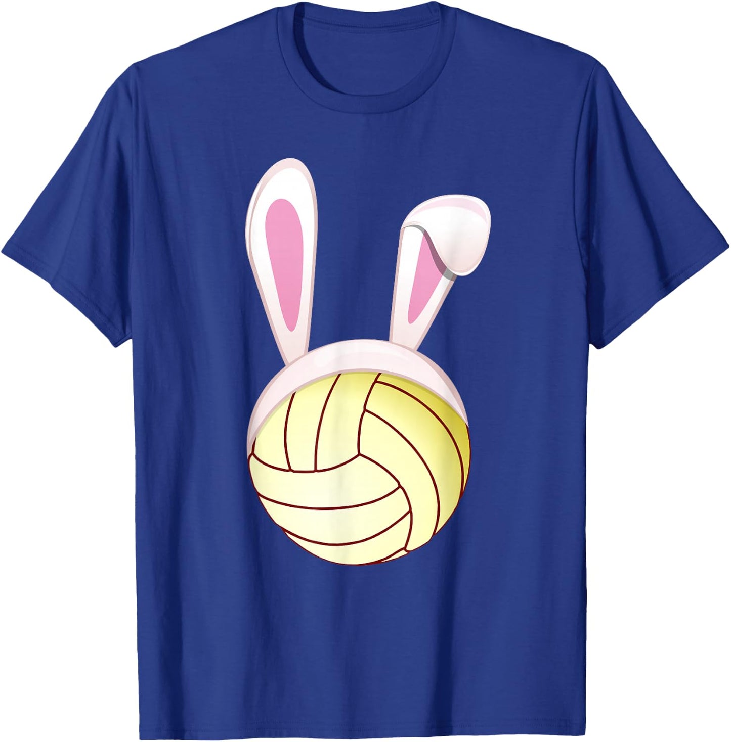 Volleyball Easter Bunny Ears Rabbit Spring Holiday Player T-Shirt - T-Shirt | Royal