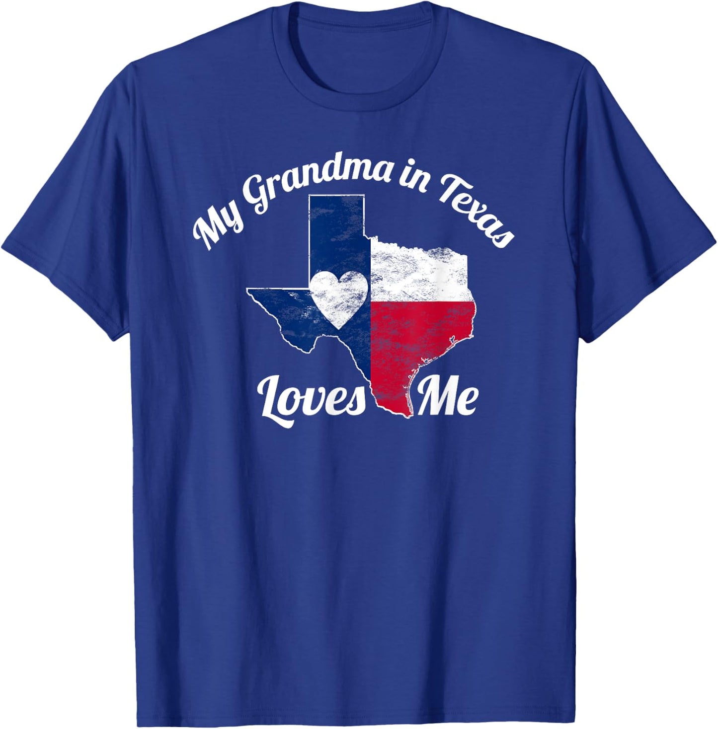 My Grandma in Texas Loves Me Texas Gift Texan Love T-Shirt - T-Shirt | Royal
