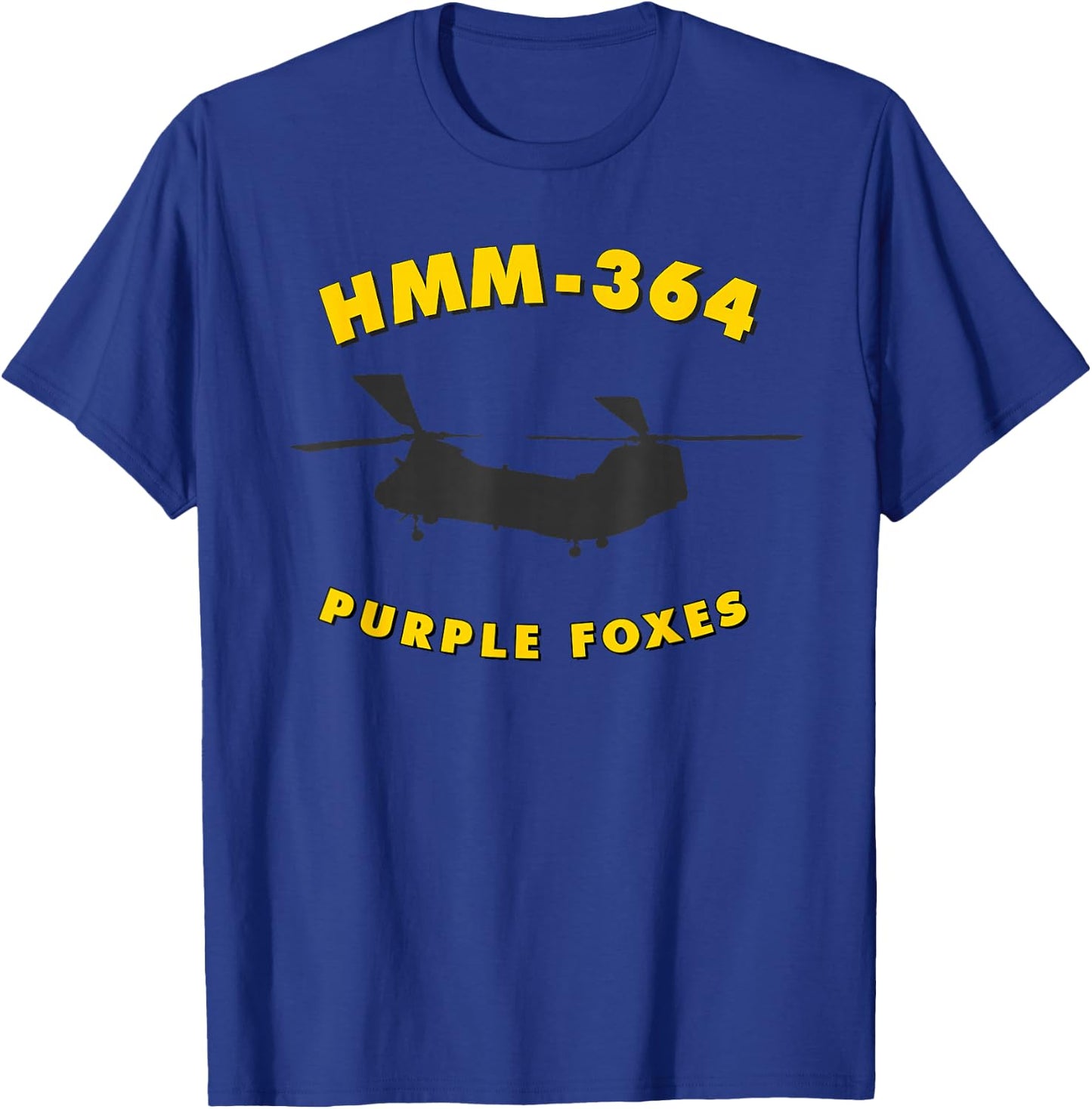 HMM-364 Helicopter Squadron CH-46 Sea Knight T-Shirt - T-Shirt | Royal