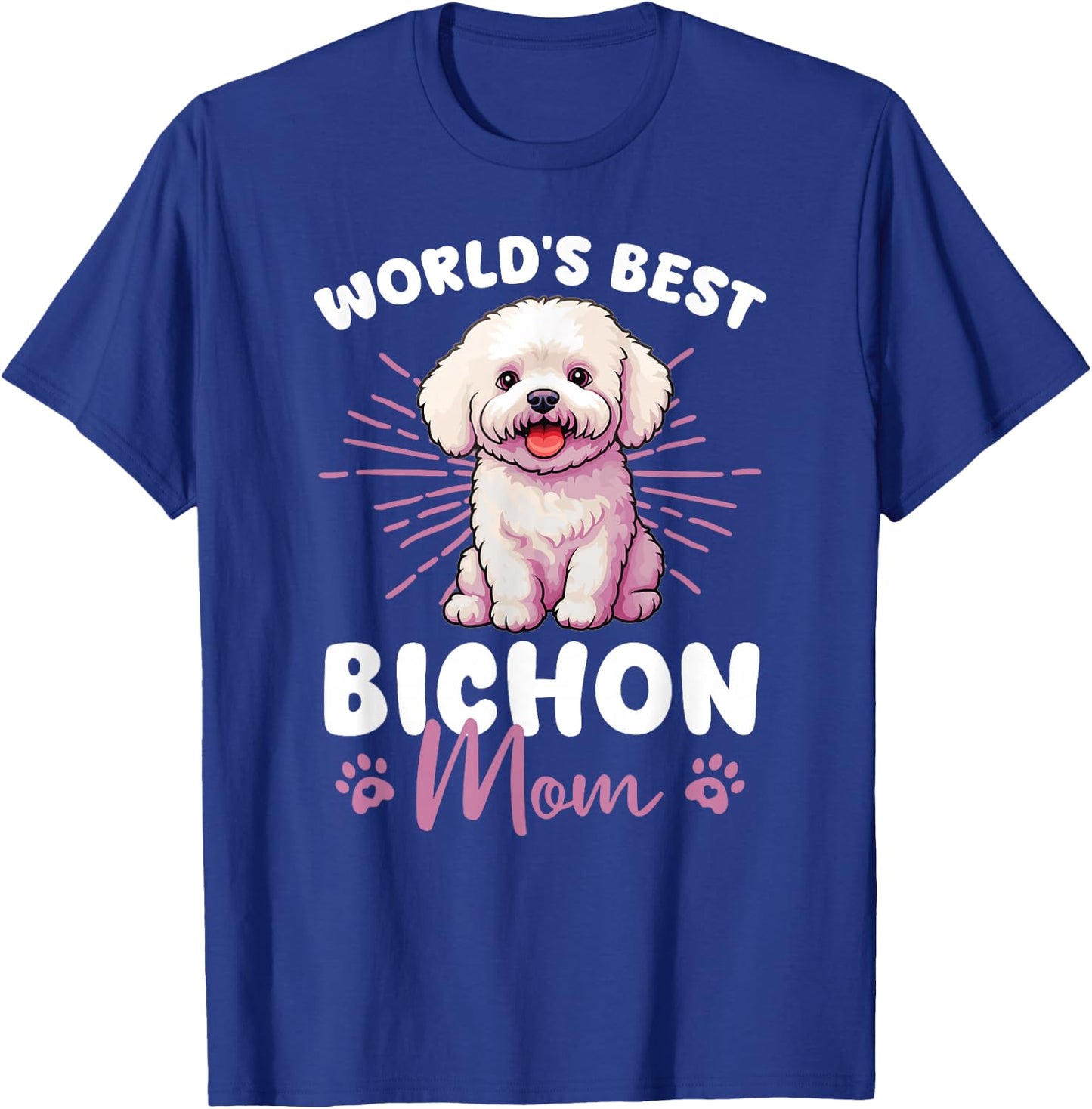 Bichon Frise Groovy World's Best Bichon Mom T-Shirt - T-Shirt | Royal