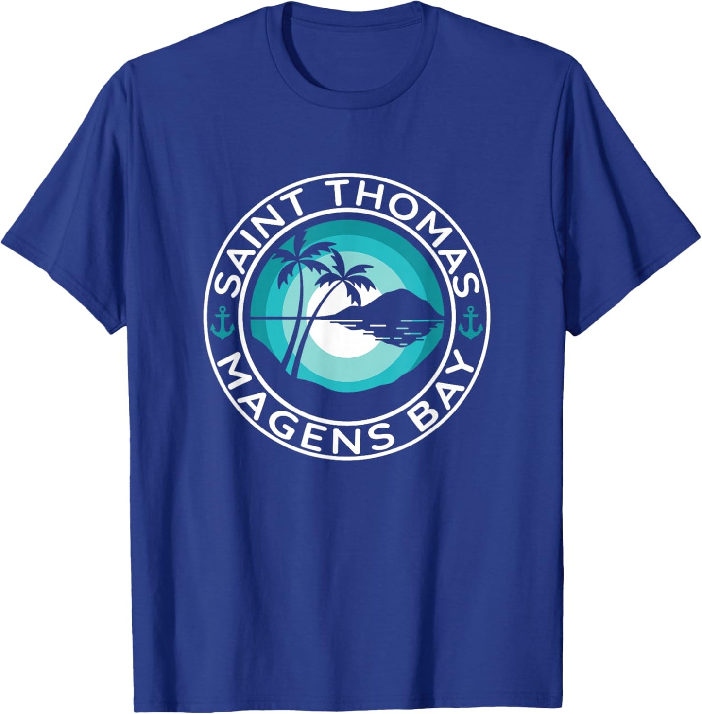 St. Thomas - Megans Bay - Saint Thomas - Retro Beach T-Shirt - T-Shirt | Royal