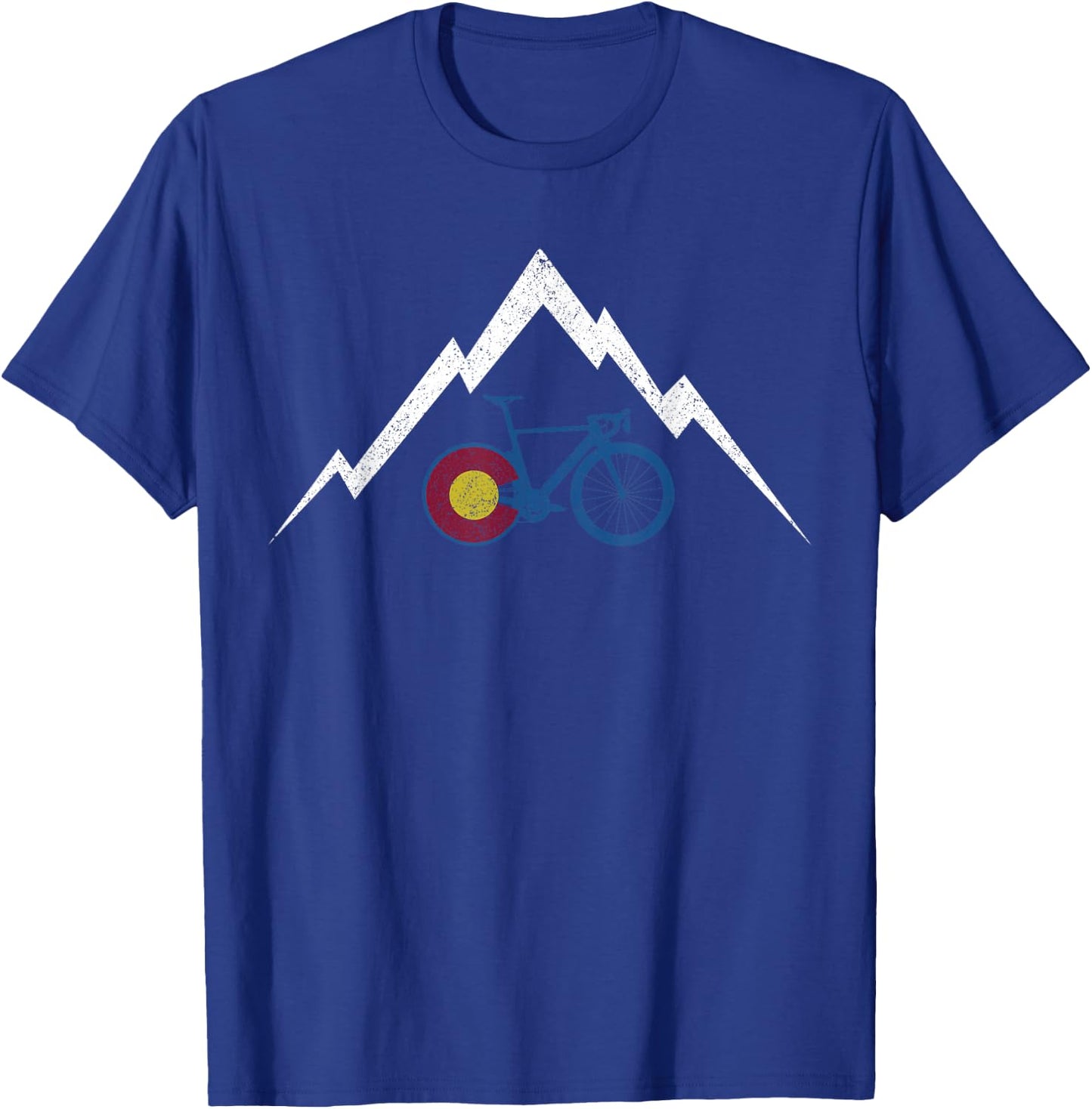 Colorado Bicycle Road Bike Mountain Bike Cyclist Gift T-Shirt - T-Shirt | Royal