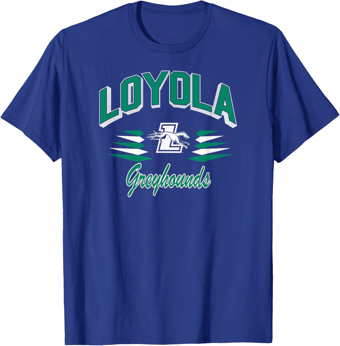 Loyola Maryland Greyhounds Retro Diamond Green T-Shirt - T-Shirt | Royal