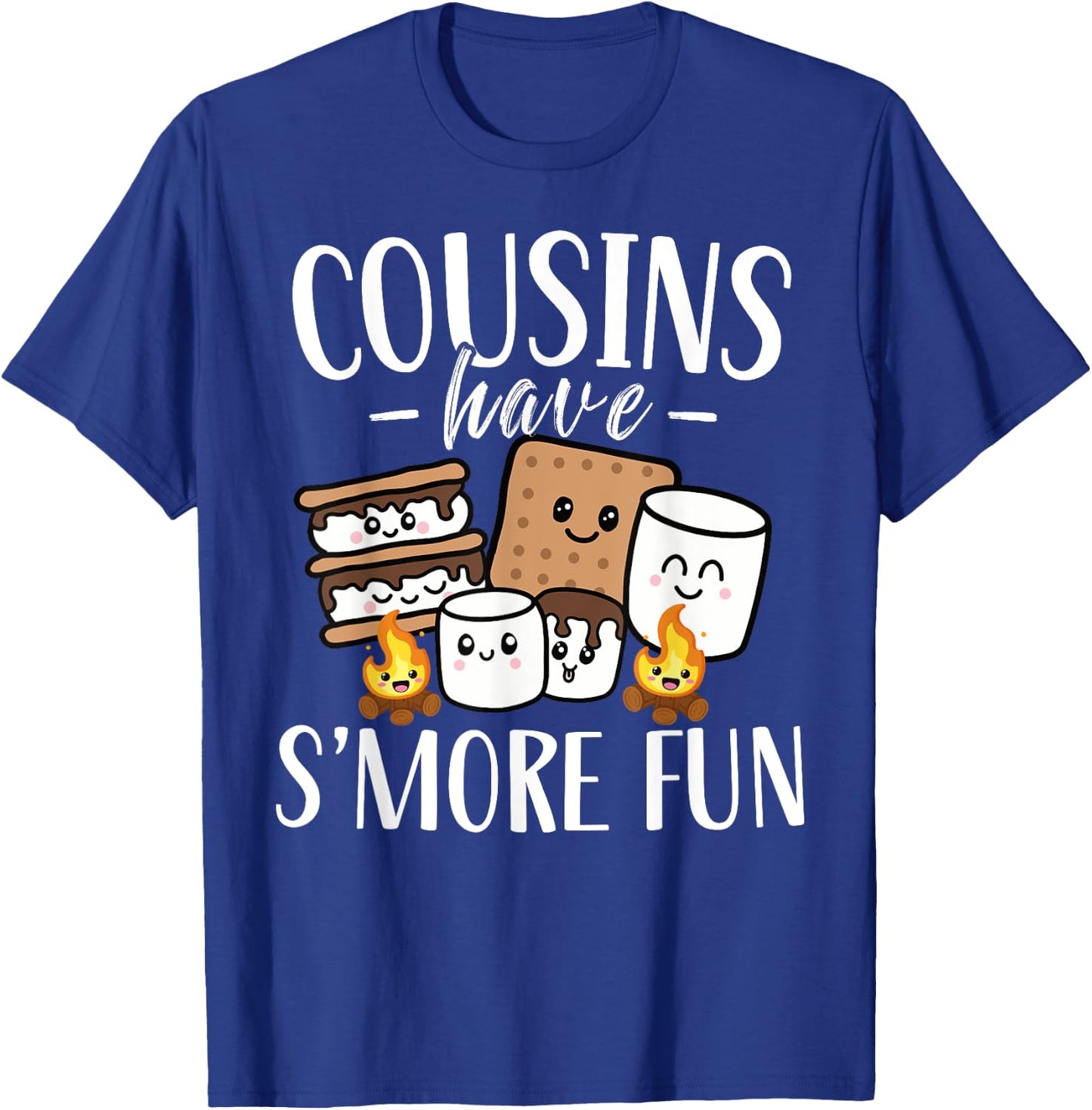 Cousins Have Smore Fun Funny Kawaii Smores Camping kids T-Shirt - T-Shirt | Royal