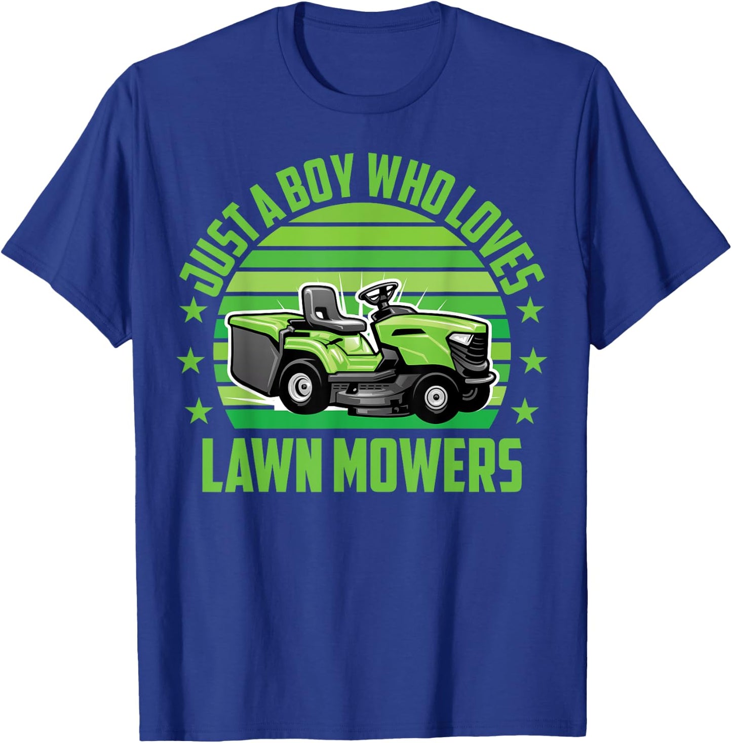 Lawn Mower Just A Boy Who Loves Lawn Mowers Toddler Boys T-Shirt - T-Shirt | Royal