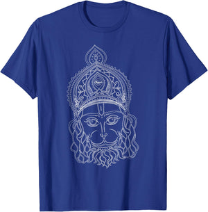 "Sacred Visage" – Lord Hanuman's Divine Portrait T-Shirt - T-Shirt | Royal