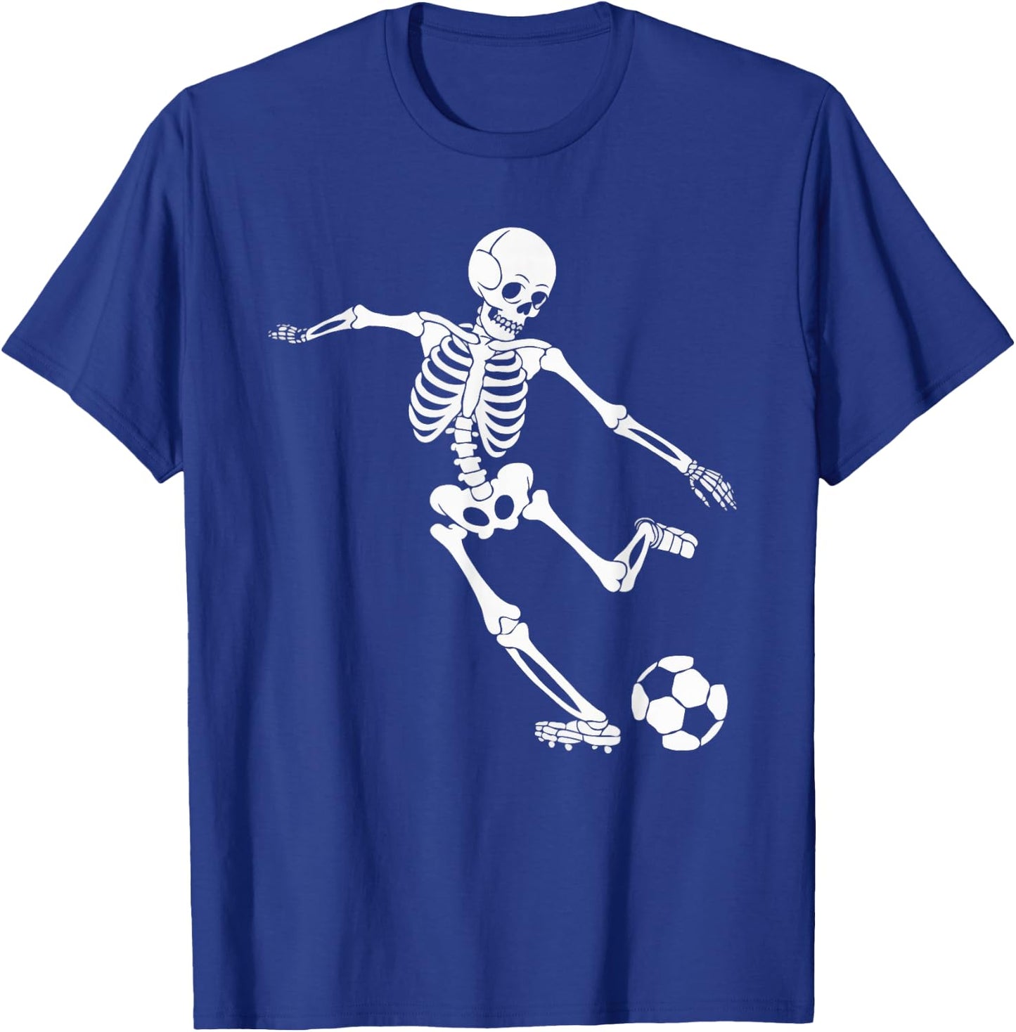 Soccer Skeleton Halloween Men Boys Soccer Player Halloween T-Shirt - T-Shirt | Royal