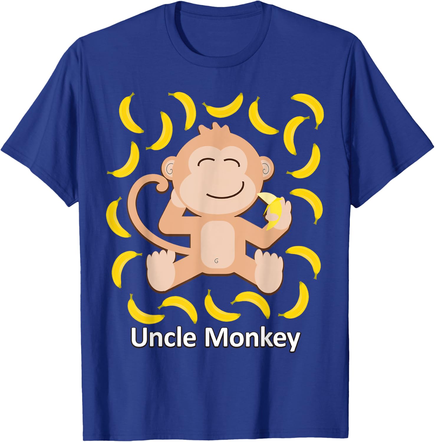 Uncle Monkey Banana Design Sassy Monkeys Bananas T-Shirt - T-Shirt | Royal