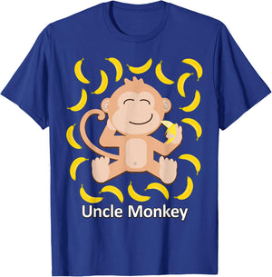 Uncle Monkey Banana Design Sassy Monkeys Bananas T-Shirt - T-Shirt | Royal