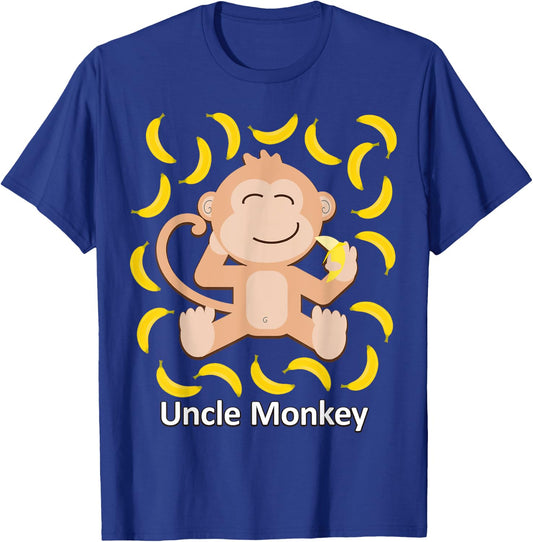 Uncle Monkey Banana Design Sassy Monkeys Bananas T-Shirt - T-Shirt | Royal