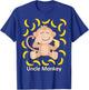 Uncle Monkey Banana Design Sassy Monkeys Bananas T-Shirt - T-Shirt | Royal
