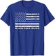 Back the Blue Thin Blue Line American Flag Police Support Men T-Shirt - T-Shirt | Royal