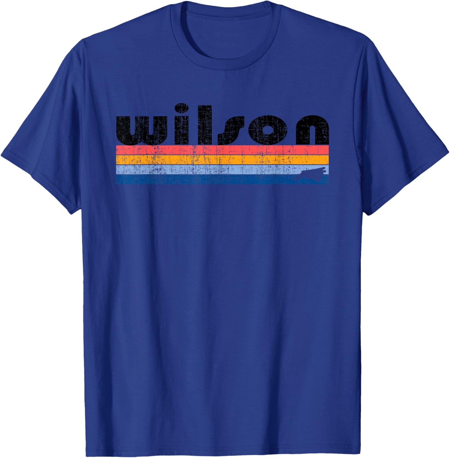 Vintage 80s Style Wilson, NC T-Shirt - T-Shirt | Royal