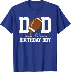 Dad of the Birthday Boy Football Lover First Birthday Party T-Shirt - T-Shirt | Royal