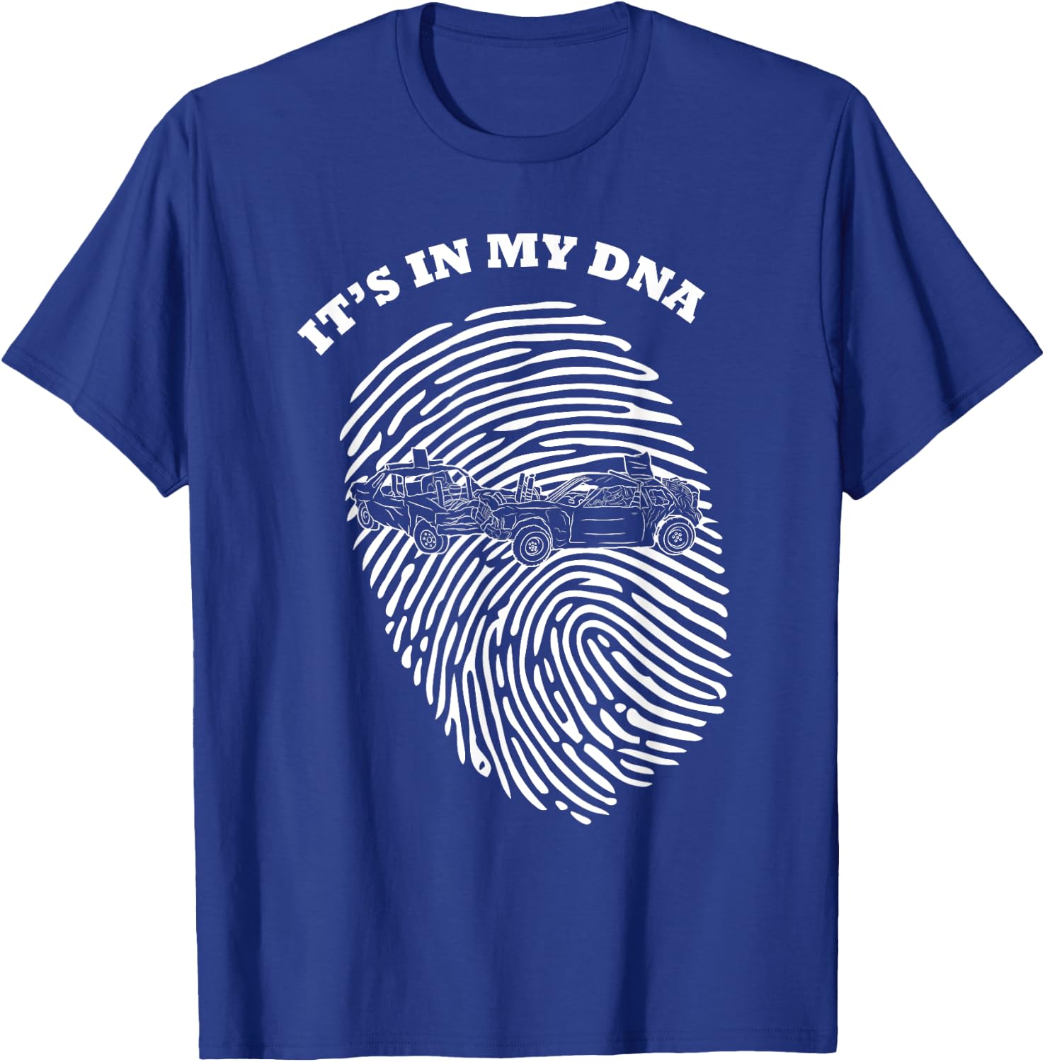 It's In My DNA Demolition Derby Racer Fingerprint Fans Retro T-Shirt - T-Shirt | Royal