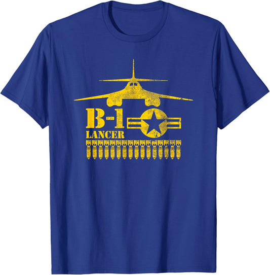 B-1 Lancer Air Force Bomber T shirt T-Shirt - T-Shirt | Royal