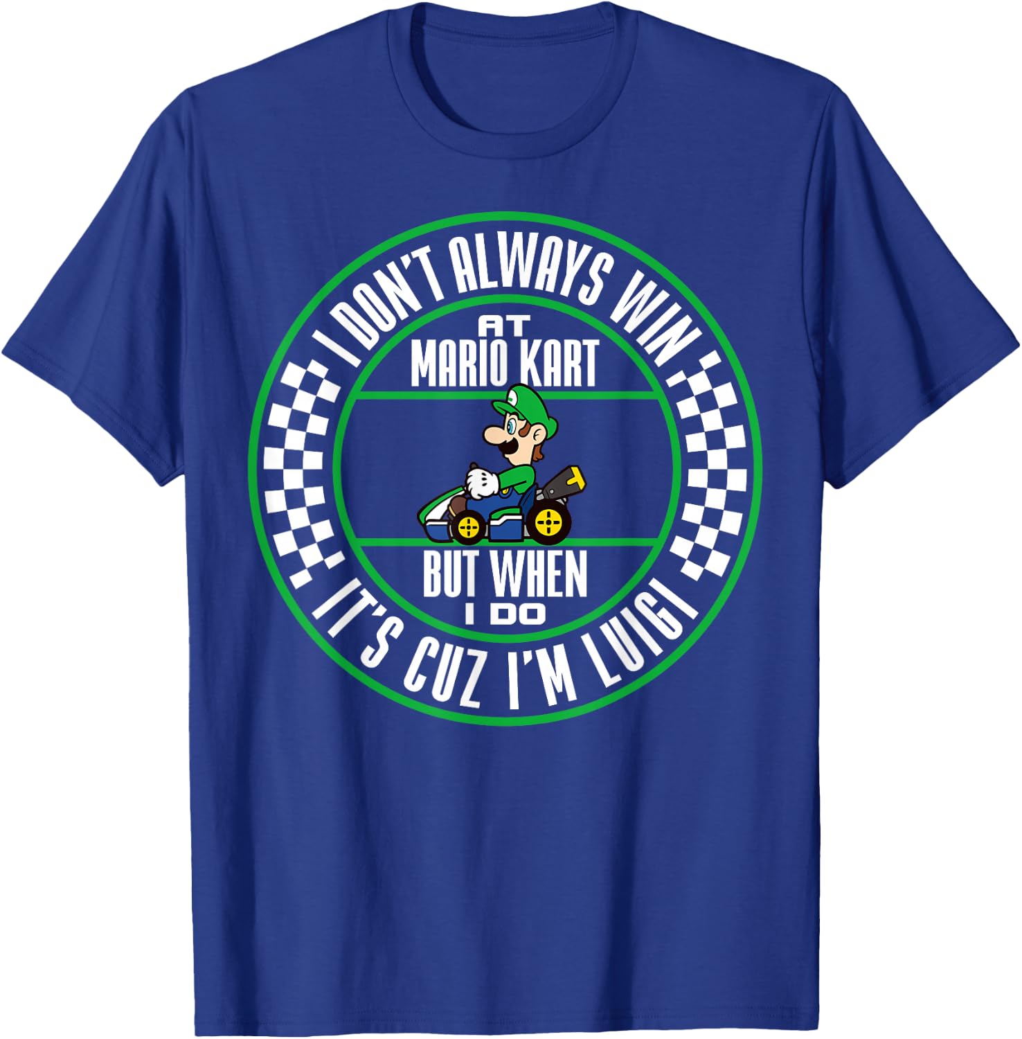 Nintendo Mario Kart Winning As Luigi Graphic T-Shirt - T-Shirt | Royal