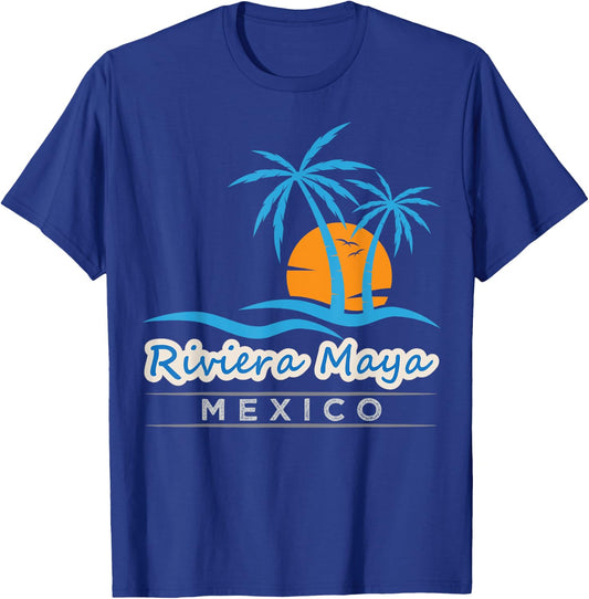 Riviera Maya Beach Shirt - Sunset Mexico Riviera Maya Beach Men Women Kids T-Shirt - T-Shirt | Royal