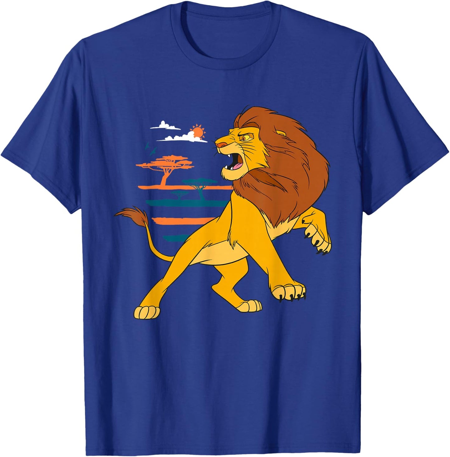 Disney The Lion King Adult Simba Roaring Pride Lands T-Shirt - T-Shirt | Royal