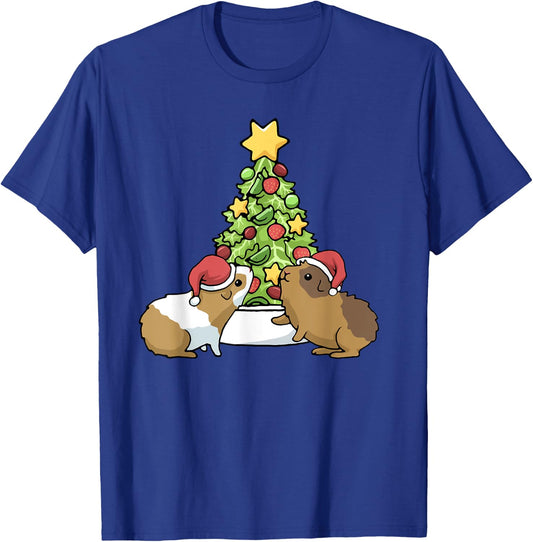 Guinea Pig Christmas Guinea Pigs Before Christmas Tree T-Shirt - T-Shirt | Royal