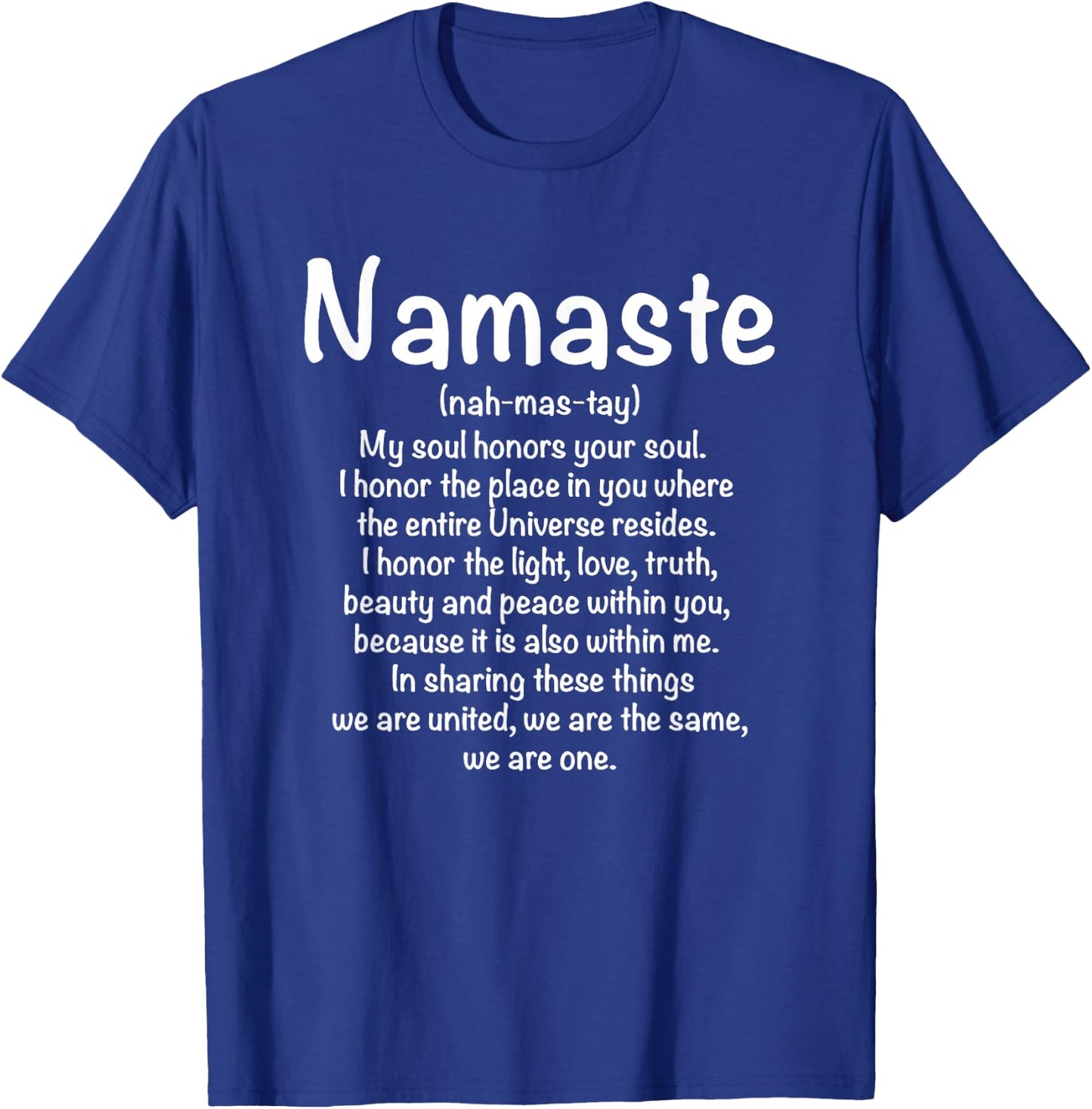 Namaste Definition Yoga Meditation Buddhist Gift T-Shirt - T-Shirt | Royal
