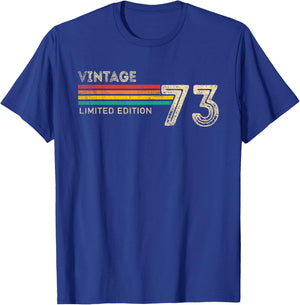Vintage 1973 Limited Edition Birthday 1973 Men Women Vintage T-Shirt - T-Shirt | Royal