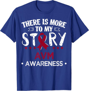 Arteriovenous Malformation Burgundy Awareness Ribbon T-Shirt - T-Shirt | Royal