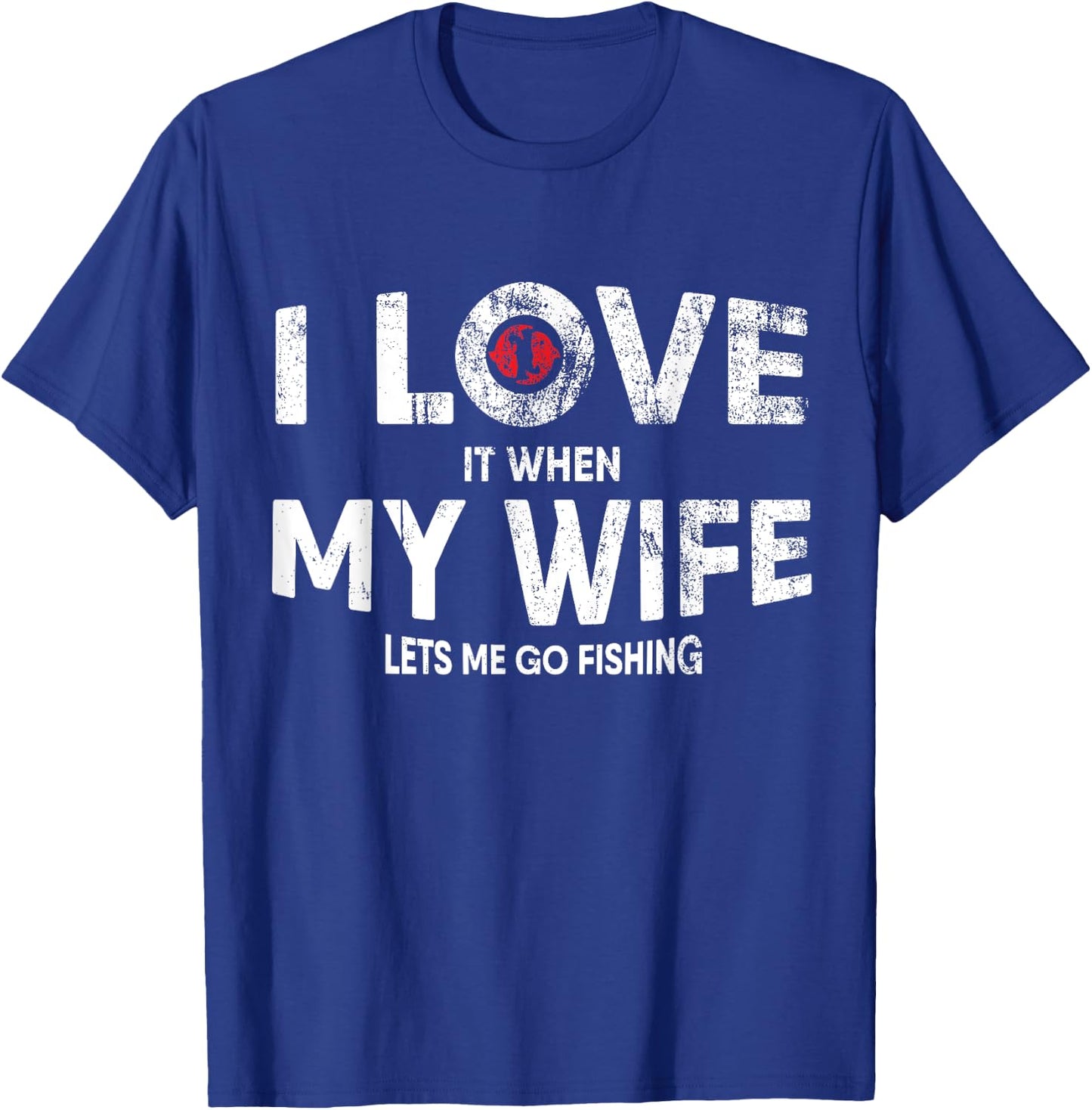 Funny Fishing Rod Quote Design for Fisherman Father T-Shirt - T-Shirt | Royal