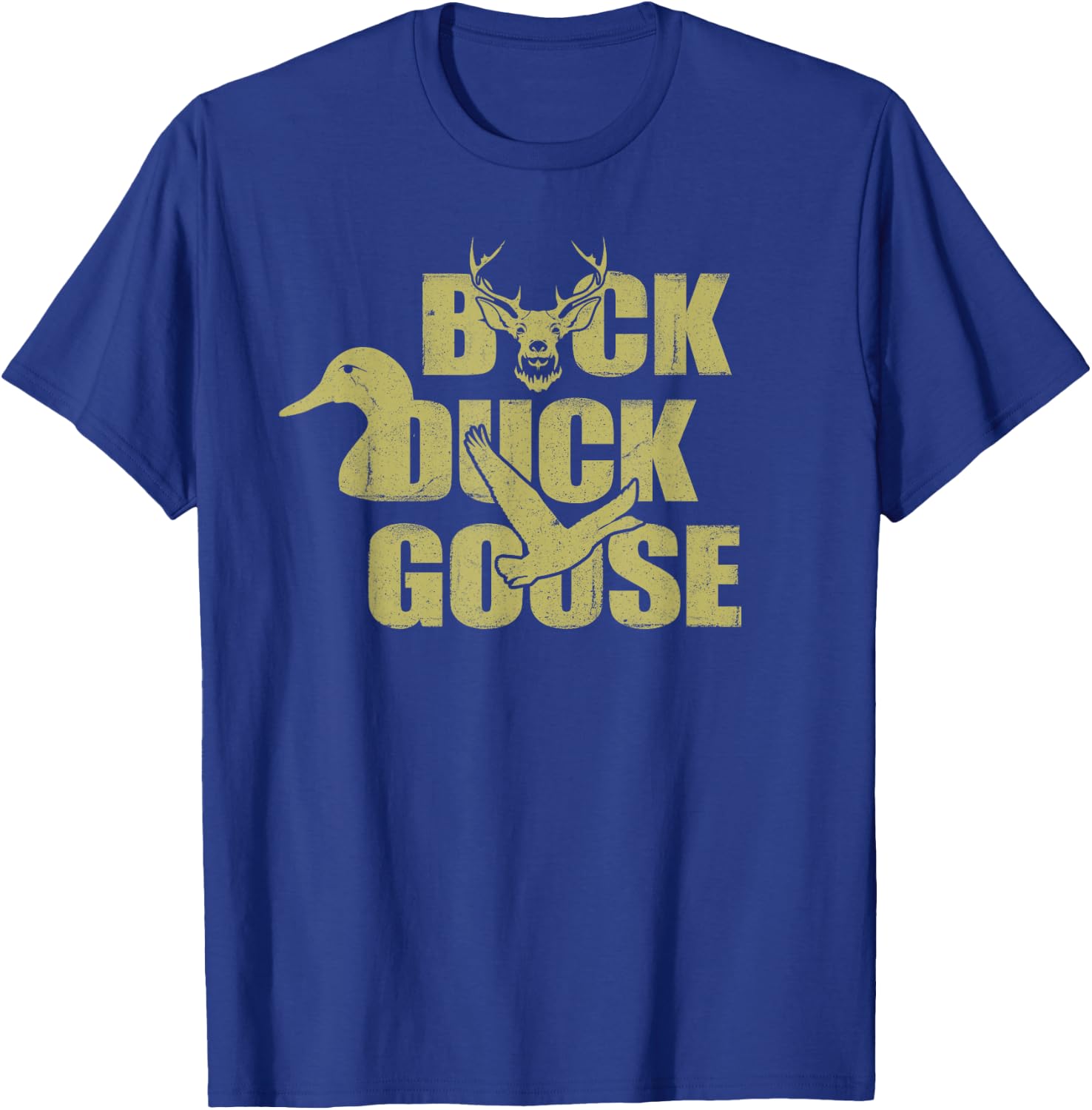 Hunting Season Buck Duck Goose Big Game Duck T-Shirt - T-Shirt | Royal