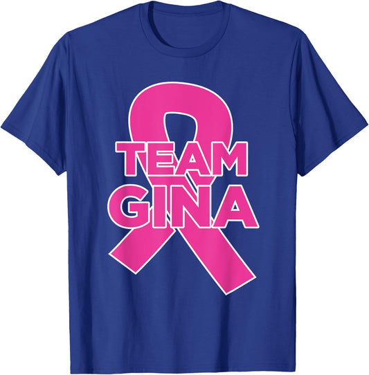 Team Gina - Breast Cancer Awareness T-Shirt - T-Shirt | Royal