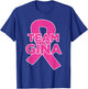 Team Gina - Breast Cancer Awareness T-Shirt - T-Shirt | Royal