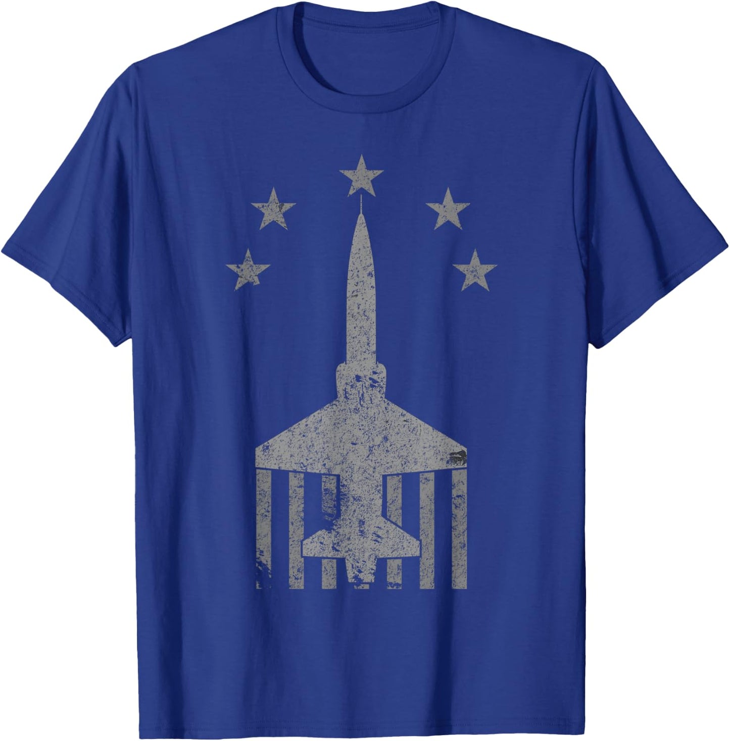 T-38 Talon Jet Trainer Airplane Vintage Stars & Bars T-Shirt - T-Shirt | Royal