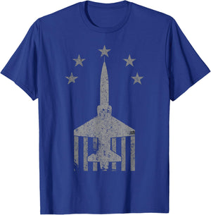 T-38 Talon Jet Trainer Airplane Vintage Stars & Bars T-Shirt - T-Shirt | Royal